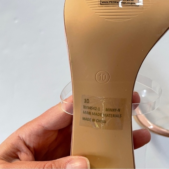 Clear Strap Pointed Open Toe High Heels - Picture 11 of 11